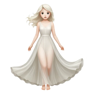 creepy ghost woman sticker