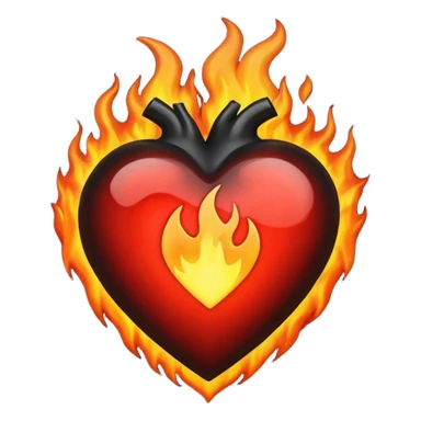 A black love hurt in black fire sticker