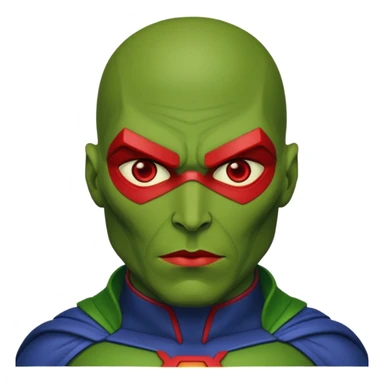 Martian Manhunter with red eyes sticker