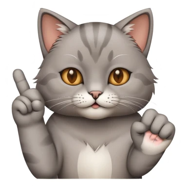 Cat showing middle finger sticker