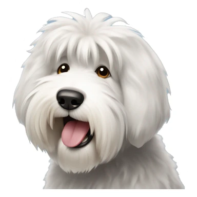 Old english sheepdog with tongue sticking out sticker