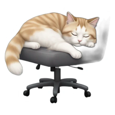 ragdollcat sleeping on office chair sticker
