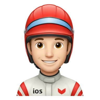 horse jockey male face happy sticker