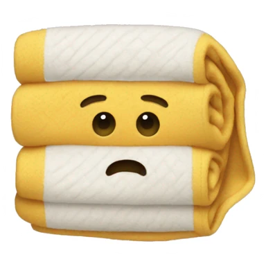 a folded cozy blanket  sticker