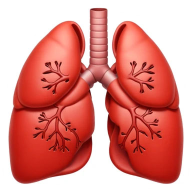 very simple not realistic lungs emoji sticker