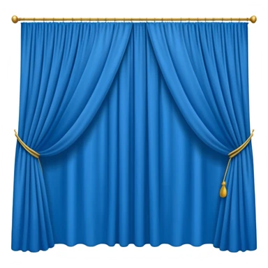 blue backdrop curtain sticker