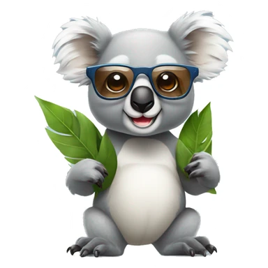 Koala con gafas dando aprobación sticker
