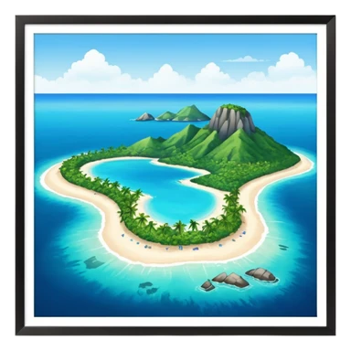 isla de cuba vista desde arriba sticker