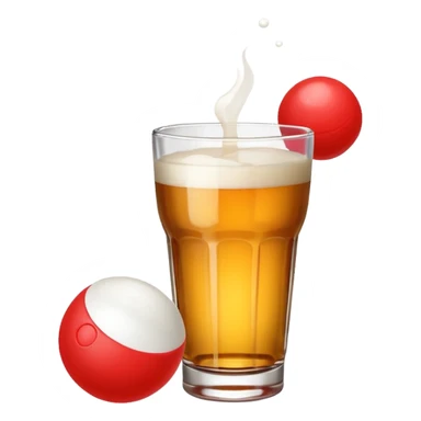 Generami l’emoji di un bicchiere da beer pong con una pallina da beer pong  sticker