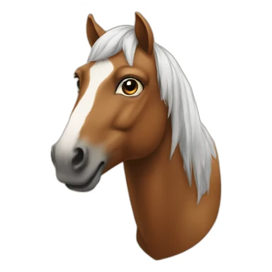 Horse with heart in eyes sticker