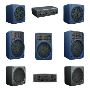 realistic dark blue loudspeaker sticker