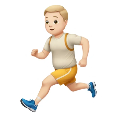 Guy with down syndrome running with a cool background sticker