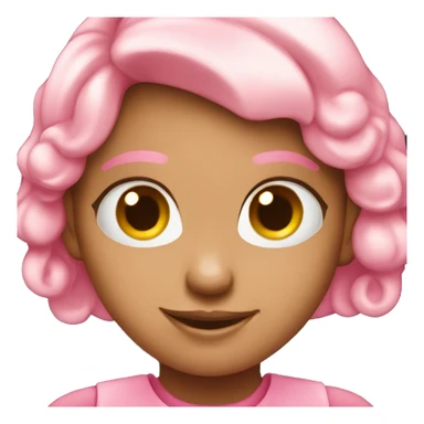 Pink girlie emojie sticker