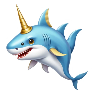 Un unicornio con cuerpo de tiburón  sticker
