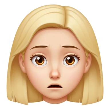 Girl hearing shooking news looks concerned  sticker