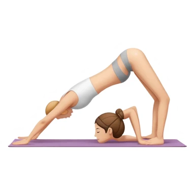 person doing downward dog yoga pose sticker