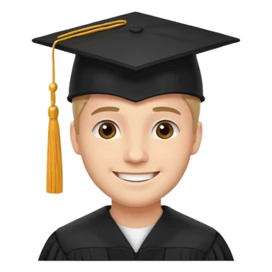 male university graduate sticker
