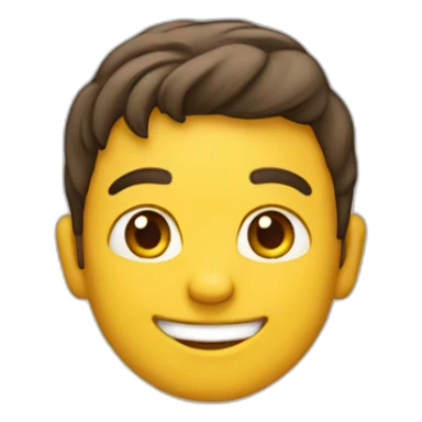 Joy boy señalando sticker