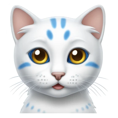 Gatito blanco con ojos azules sticker