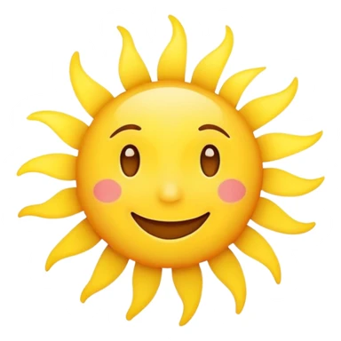 smiling face with sunshine sticker