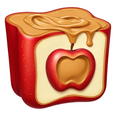 apple chunks with peanutbutter sticker