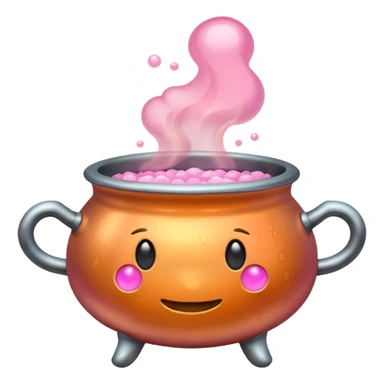 Pastel orange pink  cauldron sticker