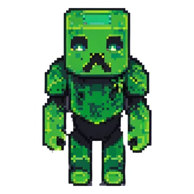 Minecraft Creeper in pixel art style sticker