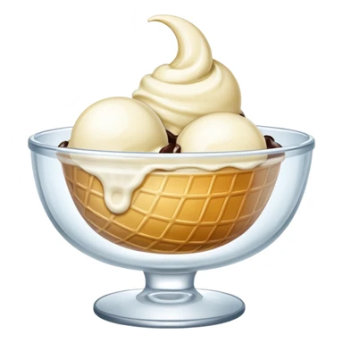 ice cream glass bowl empty sticker