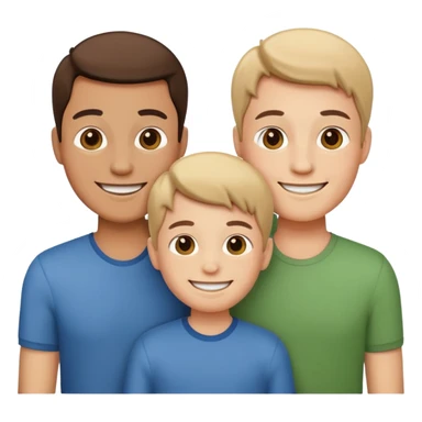 famille avec deux garcon sticker