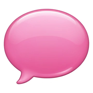 Pink texting bubble no face on it
 sticker