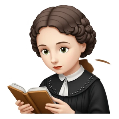 hellen keller reading braille  sticker