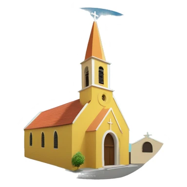 Iglesia de La isla de Sint Pedro en bonaire  sticker