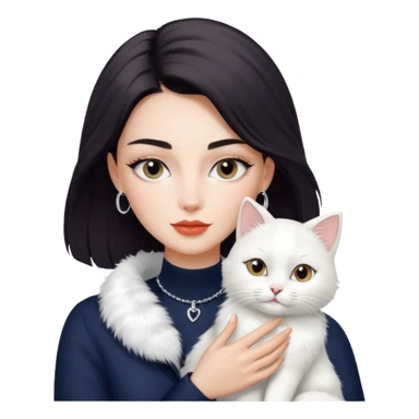 Dior model with pet cat sticker