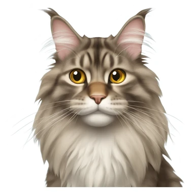 Maine Coon cat shows thumbs down sticker