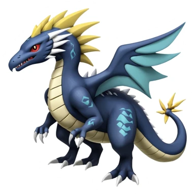 Silvally-Nargacuga-Latios-Zekrom-Giratina-Salandit-Pokémon-Fakémon-fusion-animal-hybrid-creature sticker