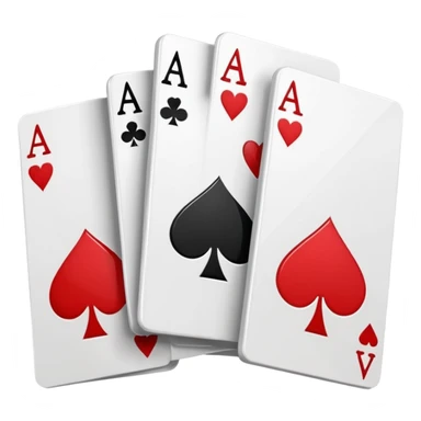 spinning playing card that switches between ace of spades, ace of hearts, ace of clubs, and ace of diamonds each rotation sticker