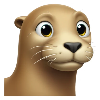 sea lion with thumbs up winking sticker