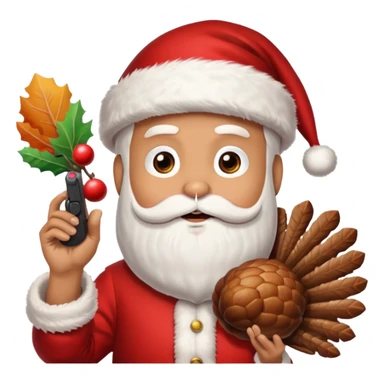 Santa shooting a turkey sticker