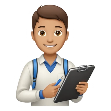 Student Leader + clipboard, Tour Group. sticker