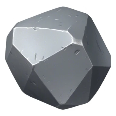 Cinematic Realistic Lead Ore, Heavy and dense, with a matte gray surface and subtle metallic glimmer. The metal's weight and durability are evident, with soft, sharp edges and a slight texture that enhances its solid presence. Soft glowing outline, capturing the essence of raw strength and industrial power in lead ore. sticker