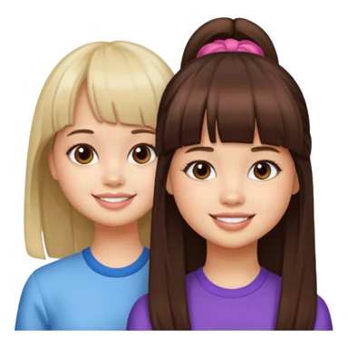 Debby Ryan (straight bangs) and Jenna Ortega sticker