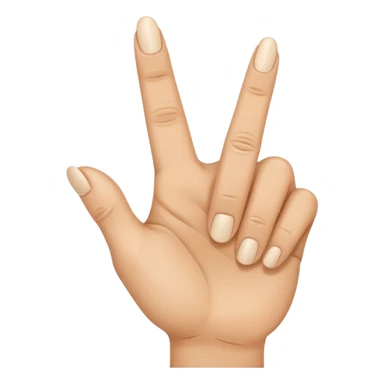 The index finger wrapped by the middle finger sticker