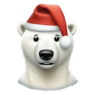 polar bear christmas sticker