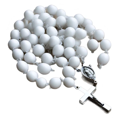 Rosary white beads sticker