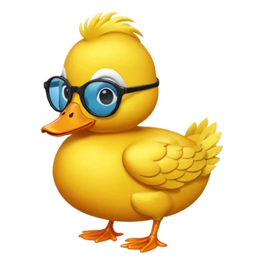 dame un pato amarillo con lentes oscuros sticker