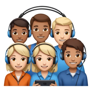 group of friends gaming together sticker