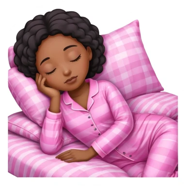 Black Hijabi sleeping in pink pyjamas sticker