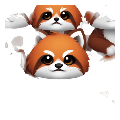 Red panda clenches his fist and is angry sticker