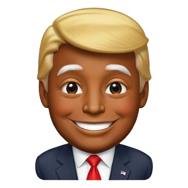 Black skinned Donald Trump sticker