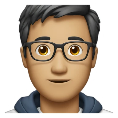 HongKong guy glasses sticker